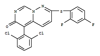 5-(2,6-二氯苯基)-2-((2,4-二氟苯基)硫基)-6H-嘧啶并[1,6-b]噠嗪-6-酮