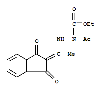 N-乙酰基-N-[1-(1,3-二氧代茚-2-亞基)乙基氨基]氨基甲酸乙酯